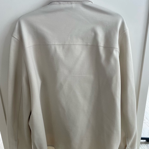 Zara mens cream overshirt textured material with stretch - Picture 2 of 3